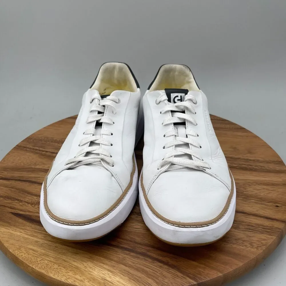 Cole Haan GrandPro Topspin Shoes Mens 14 M White Leather Casual Walking Sneakers